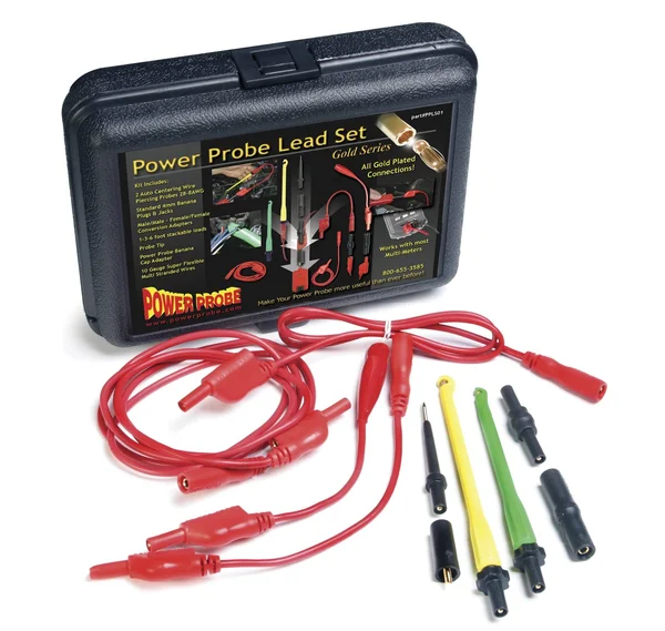 Power Probe Lead Set (ppls01) [Car Diagnostic Test Tool - Self-Centering Piercing Probes, Super Flexible Multi-Strand Wires, Gold