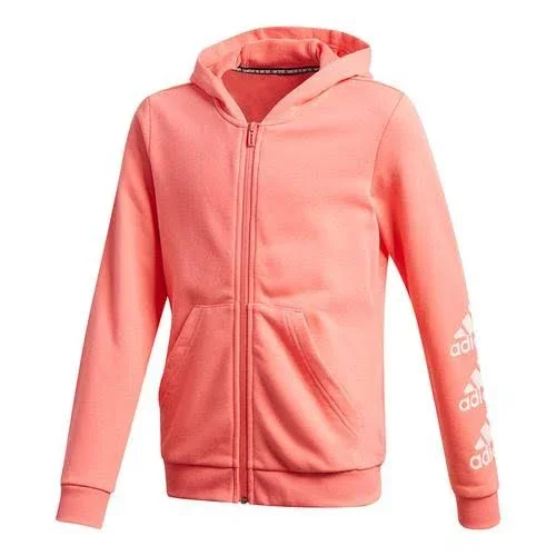adidas Must Haves Badge Of Sport Hoodie Pink Girls 14-15