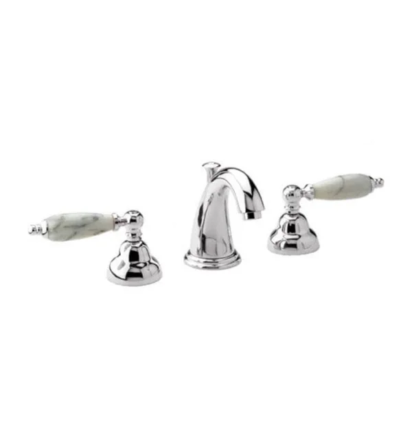 Phylrich Carrara Two Handle Widespread Lavatory Faucet in Satin Brass