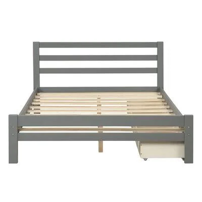 Juhel 2 Drawer Platform Bed by Red Barrel Studio Red Barrel Studio Bed Frame Color: Gray, Size: Full