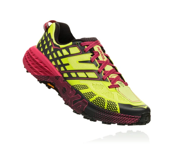 In Box Hoka One One Speedgoat 2 Trail Running Shoes Sz 8 Green, Nine