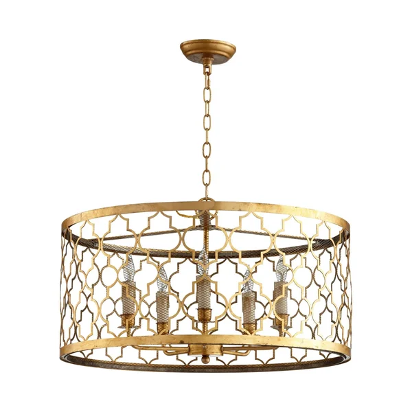 Romeo Five Light Pendant, Gold, Cyan Design