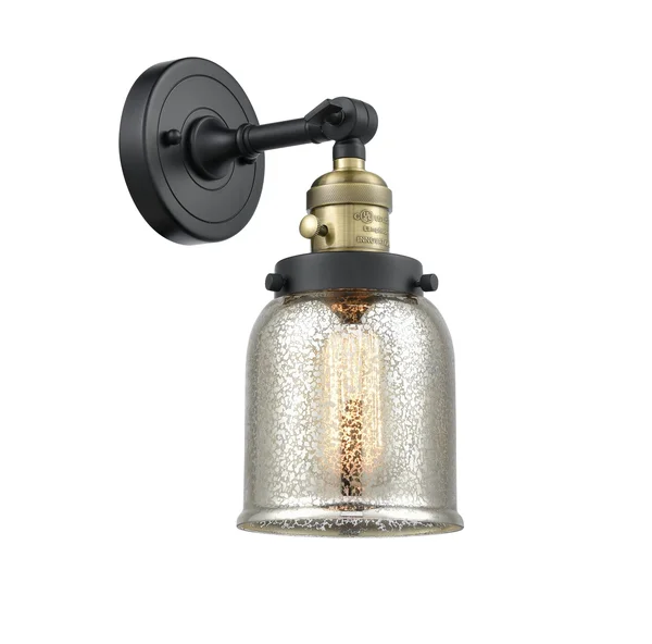 Innovations Lighting Small Bell 1 Light Sconce 203SW BAB G58 (Antique Brass)