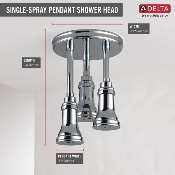 Delta Faucet 57190-25 H2Okinetic Pendant Raincan Shower Head - Chrome