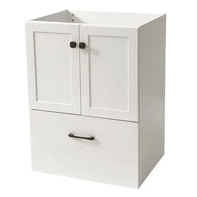 24x22 Free-Standing Single Bathroom Vanity Base Only Saint Birch Base Finish: White/Cream