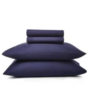 Lacoste Home Match Point Collection Sheet Set - Standard King - White, Terracotta
