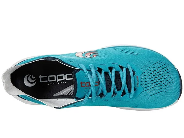 Topo Athletic Cyclone Running Shoe - Men's Cyan/Red - 10.5