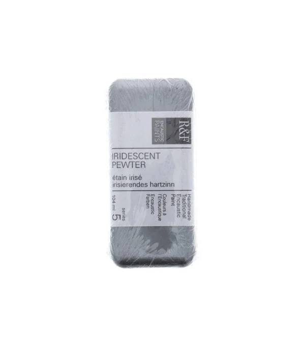 Ru0026F Encaustic 104ml Paint, Iridescent Pewter