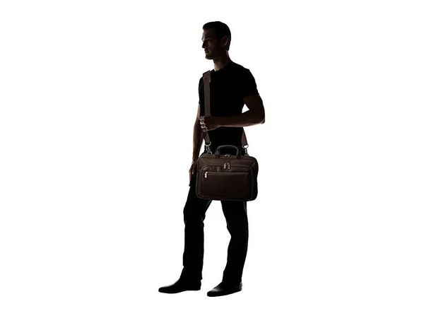 Kenneth Cole Point of De-port-ure Leather Computer Portfolio - Brown