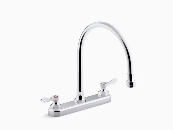 Kohler 810T70-4AFA-CP Triton Bowe 1.8 GPM Kitchen Sink Faucet with 9-5/16x22 Gooseneck Spout, Aerated Flow and Lever Handles