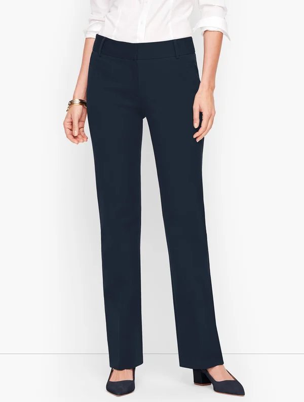 Petite - Talbots Newport Pants - Solid - Blue - 14