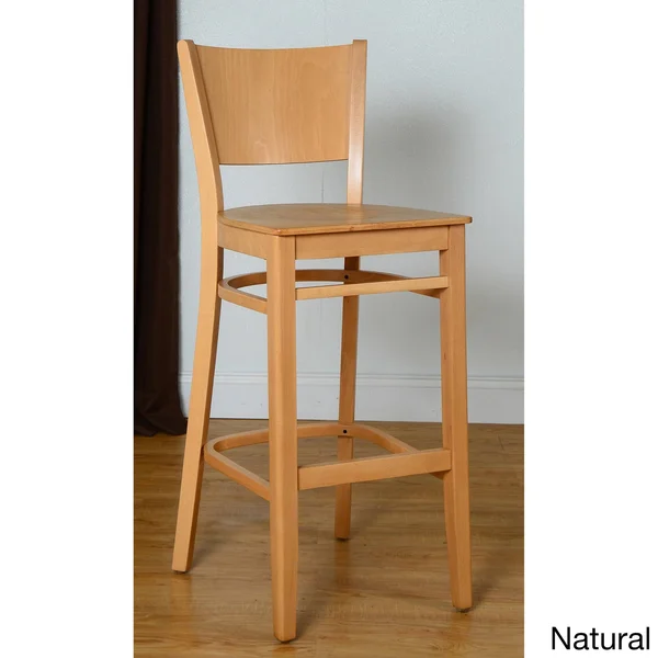 Hendrix Bar Stool in Natural with Wood Seat