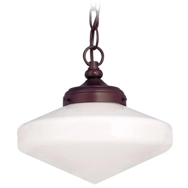 10-Inch Period Lighting Schoolhouse Mini-Pendant Light with Chain