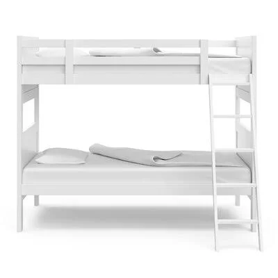 Marnie Twin Over Twin Bunk Bed Harriet Bee Bed Frame Color: White