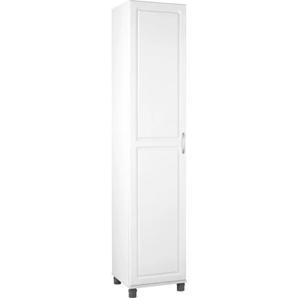 Ameriwood Home Trailwinds 16 in. White Storage Cabinet, Aqua Seal White Stipple