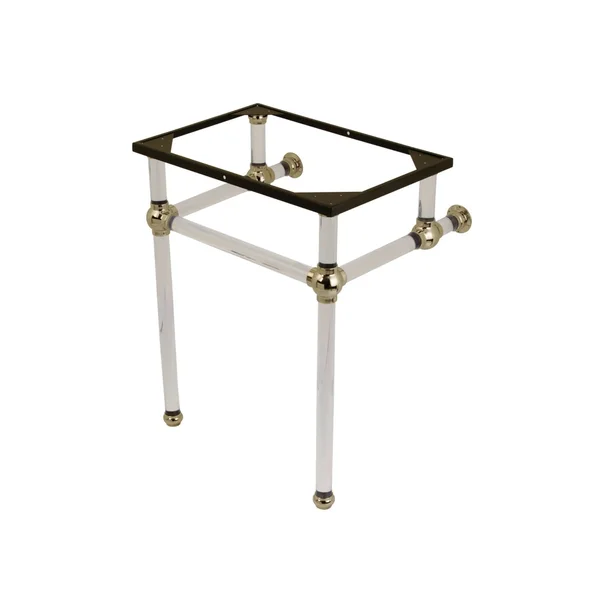 Kingston Brass VAH242030PN Templeton 24x22 x 20-3/8x22 x 30x22 Acrylic Console Sink Legs, Polished Nickel