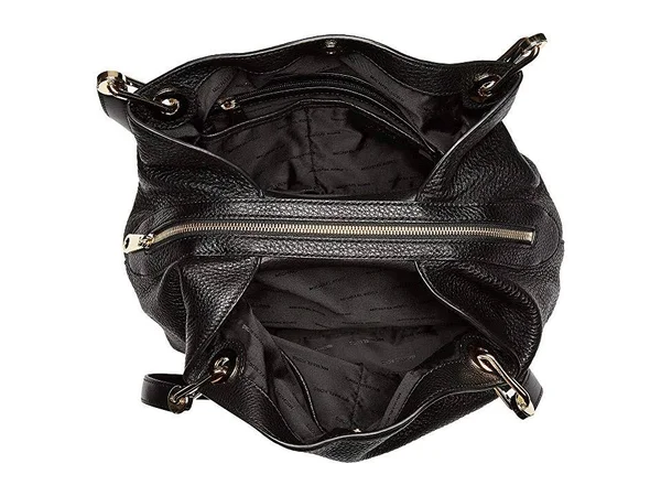 Michael Kors Raven Large Leather Shoulder Bag - Black, 13.5 x 10 x 5.5