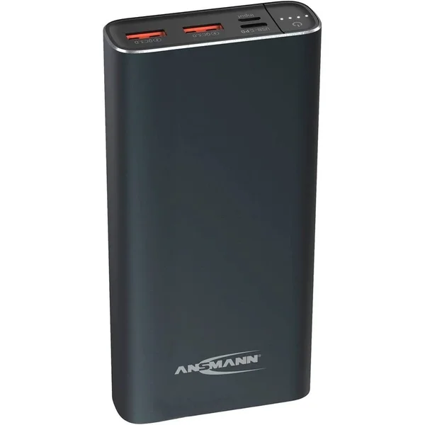Ansmann 1700-0113 Power Bank Lithium Polymer (LiPo) 20000 mAh Anthracite