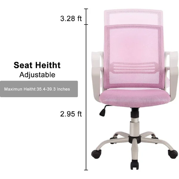 SMUGDESK Office Chair, Mid Back Mesh Office Computer Swivel Desk Task Chair, Ergonomic Executive Chair with Armrests Features