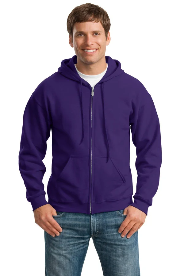 Gildan 18600 Heavy Blend Full-Zip Hoodie - Purple 3XL