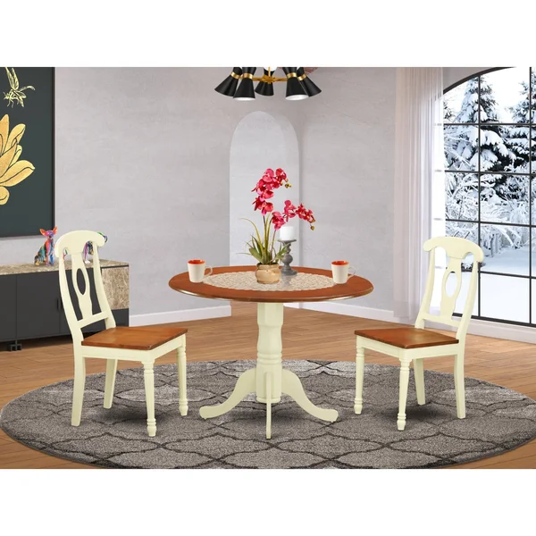 3-Piece Dining Set with Dining Table and 2 Dining Chairs