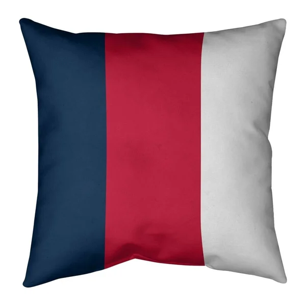 New England New England Football Stripes Pillow-Faux Linen - 18 x 18 - Square - Zipper Closure - Large - Removable Cover - Accen