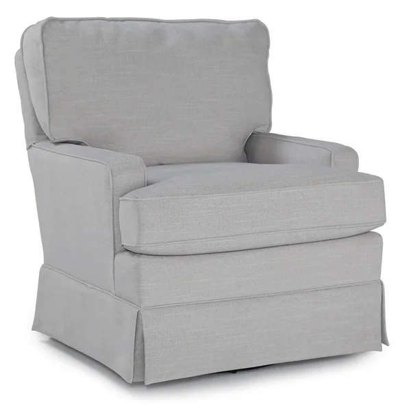 Best Chairs Charlotte Swivel Glider - Gray Tweed