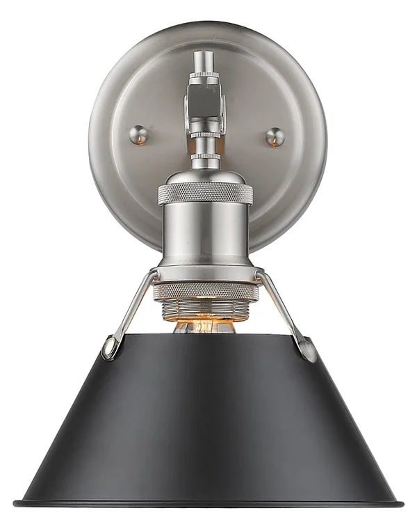 Golden Orwell 1 Light Bath Vanity 3306 BA1 PW Blk (Pewter)