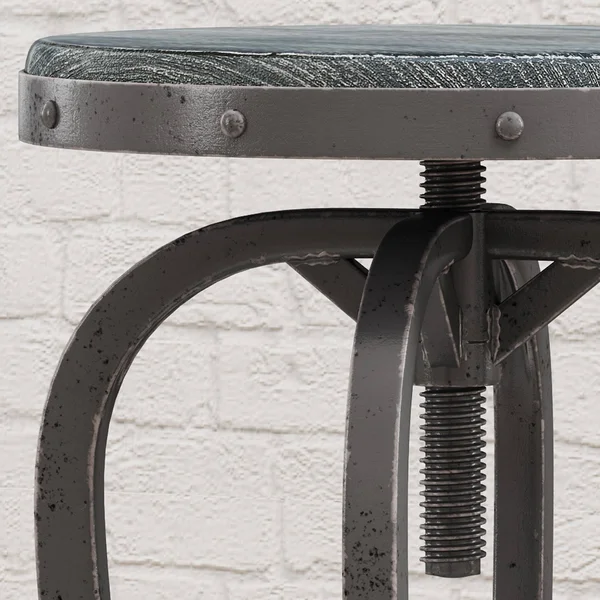 Christopher Knight Home Farmdale Reclaimed Swiveling Iron Barstool with Firwood Seat by, Size: Dark Gray Brushed + Black