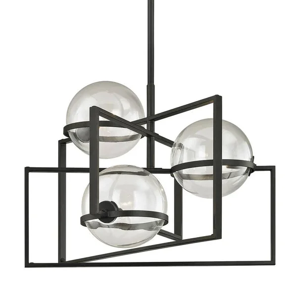 Troy Lighting Elliot 6 Light Pendant, Black - F6226