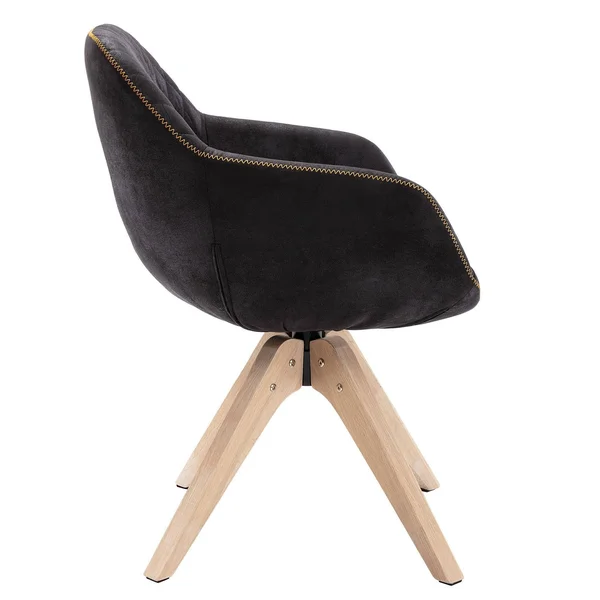KINWELL, Modern Swivel Accent Armchair Black