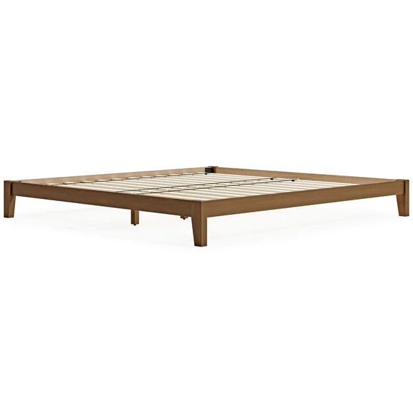 Tannally - Light Brown - King Platform Bed