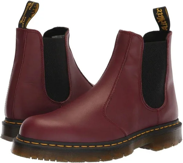 Dr. Martens Work Unisex 2976 Chelsea SR Boot Work Boots - Cherry Red, US Men's 11