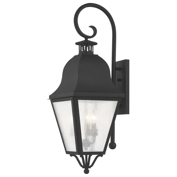 Livex Lighting-2555-07-Amwell - 3 Light Outdoor Wall Lantern Bronze