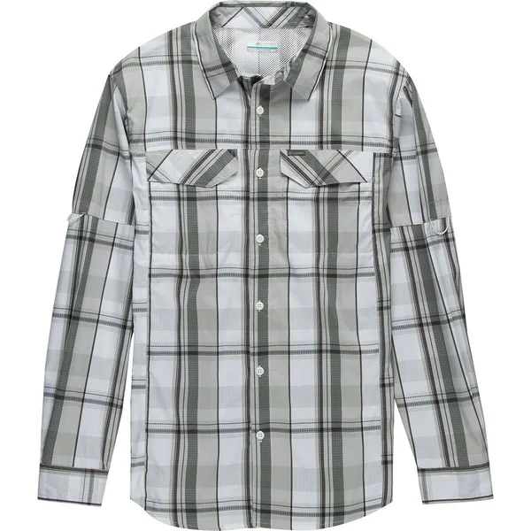 Columbia Men's Silver Ridge Lite Plaid Long Sleeve Shirt - M - White Multi Plaid