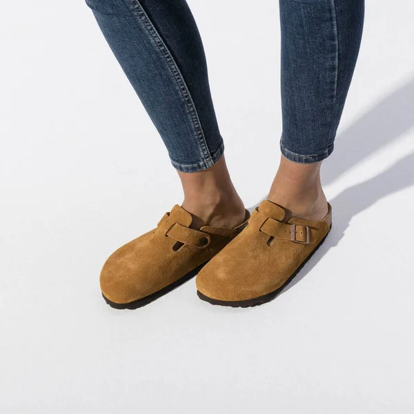 Birkenstock Boston Soft Footbed (37 Mink Suede)