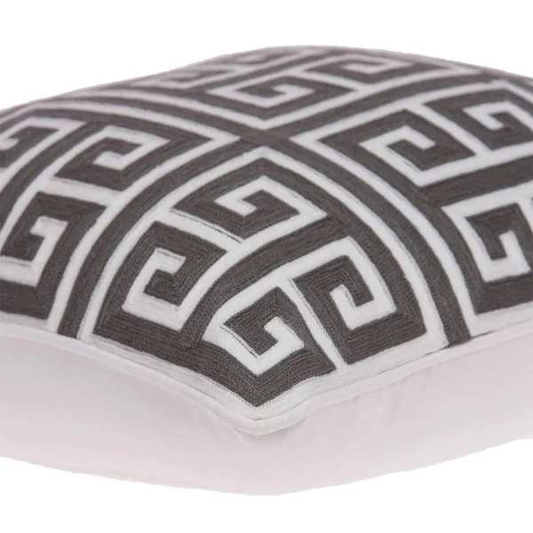 20x22 x 0.5x22 x 20x22 Transitional Gray and White Accent Pillow Cover