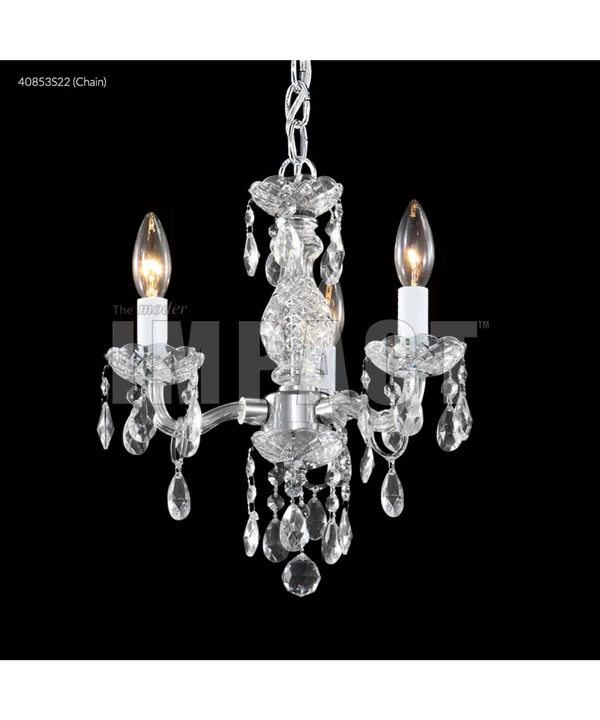 James R Moder 40853S22 Mini 3 Arm Chandelier