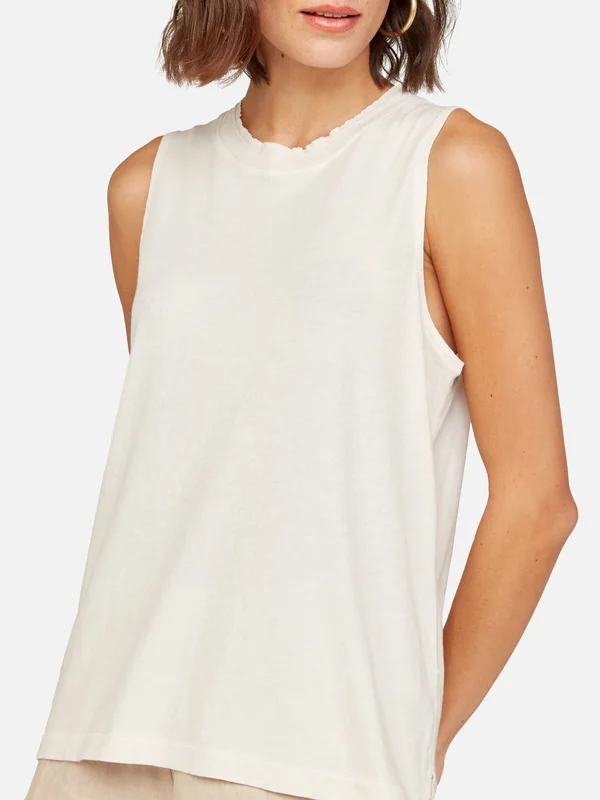 Organic Cotton Vintage Tank Bone, S