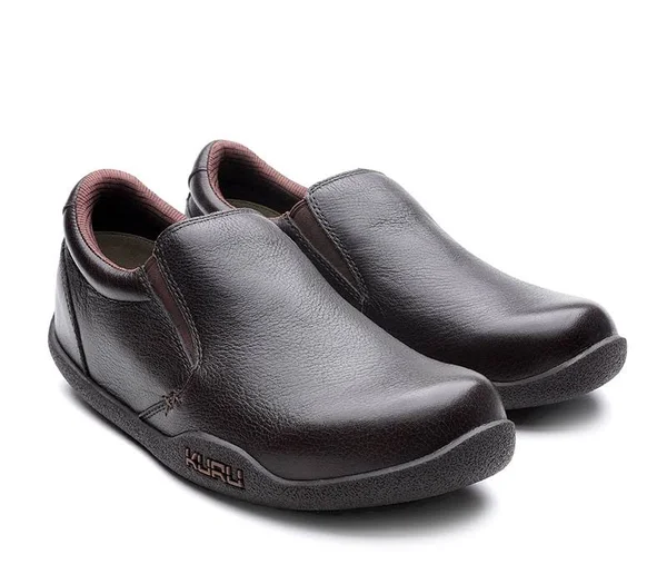 Kuru Footwear Men's Kivi Shoes in Espresso Brown Size 12.5 - Leather - Best Shoes for Plantar Fasciitis Heel Pain