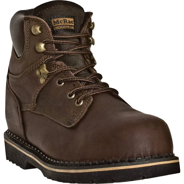 McRae Industrial Men's Steel Toe Lacer Brown Boots