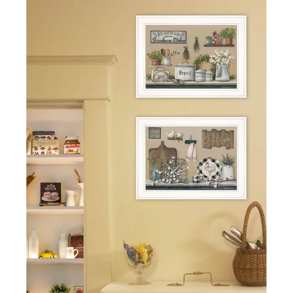Farmhouse Kitchen by Pam Britton Printed Wall Art Wood Multi-Color