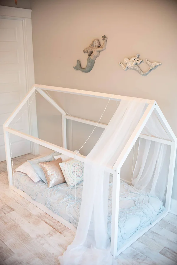 Montessori House Frame Floor Bed from Custom Kids Furniture