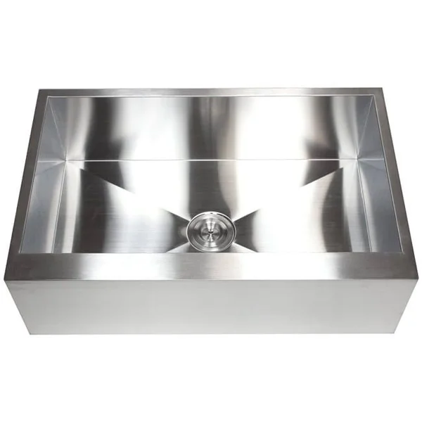 Stainless Steel 30-Inch Farmhouse Single Bowl Flat Apron Kitchen Sink