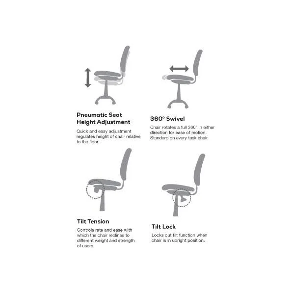 Safco Tuvi Mid-Back Executive Chair (Black)
