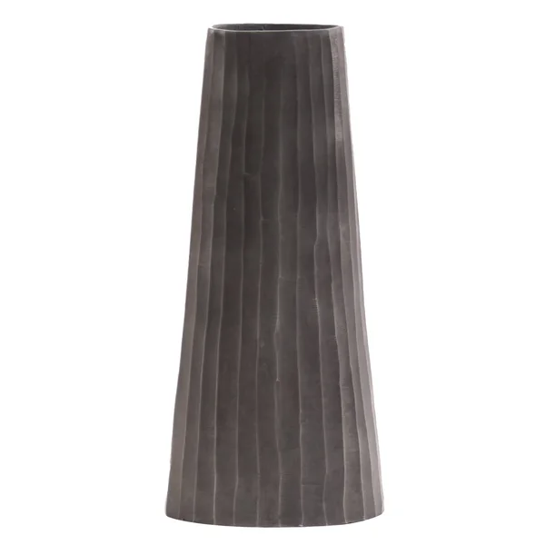 Howard Elliott 35041 Chiseled Metal Graphite Vase