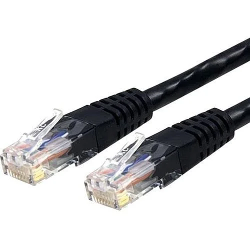 StarTech.com 100ft Cat6 Ethernet Cable - Black Molded Gigabit Cat 6 Wire - 100W PoE RJ45 UTP 650MHz - Category 6 Network Patch C