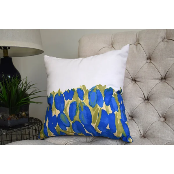 Sunset Tulip Garden 26 inch Decorative Floral Throw Pillow Orange