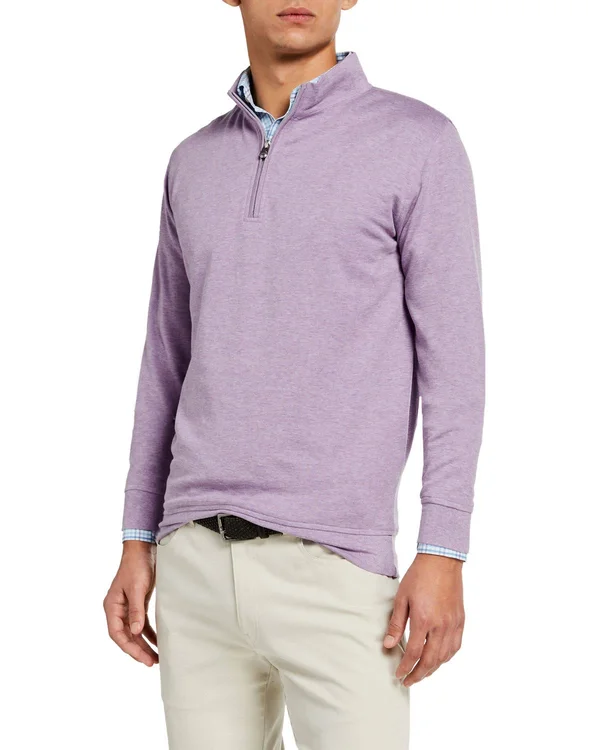 Peter Millar Quarter Zip Knit Pullover - Size XXL - Plum Stone at Nordstrom Rack