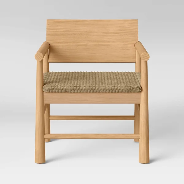 Nichols Rustic Wood Chair with Woven Seat Natural - Threshold